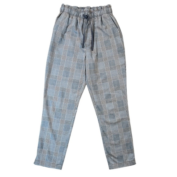 Abercrombie & Fitch Plaid Trouser Pants Elastic High Rise Women's Small EUC - Picture 1 of 14